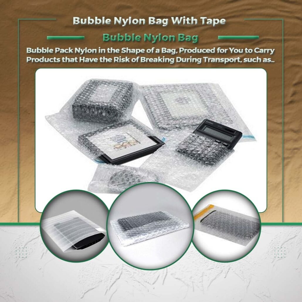 Bubble Nylon Bag With Tape